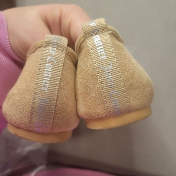 JUICY COUTURE ointed toe Flats Shoes Size 7.5 tan/gold Sparkled - Picture 8 of 8